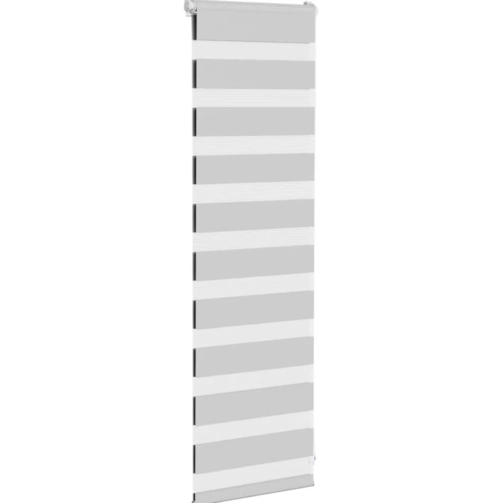 vidaXL Zebra rolgordijn 40x100 cm stofbreedte 35,9 cm lichtgrijs