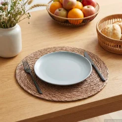 vidaXL Zeegroene placemats 4 st Bruin 100% Zeegras