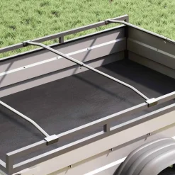 vidaXL Zeildoekbevestiging voor aanhangwagens 2 zilver 102-155 cm