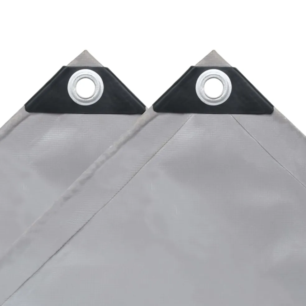 vidaXL Zeilen Grijs 2 x 3 m Canvas met PVC-coating