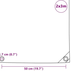vidaXL Zeilen Wit 2 x 3 m Canvas met PVC-coating