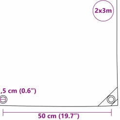 vidaXL Zeil 650g / m² Beige 2 x 3 m Canvas met PVC-coating