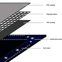vidaXL Zeil 650g / m² Bruin 2 x 3 m Canvas met PVC-coating