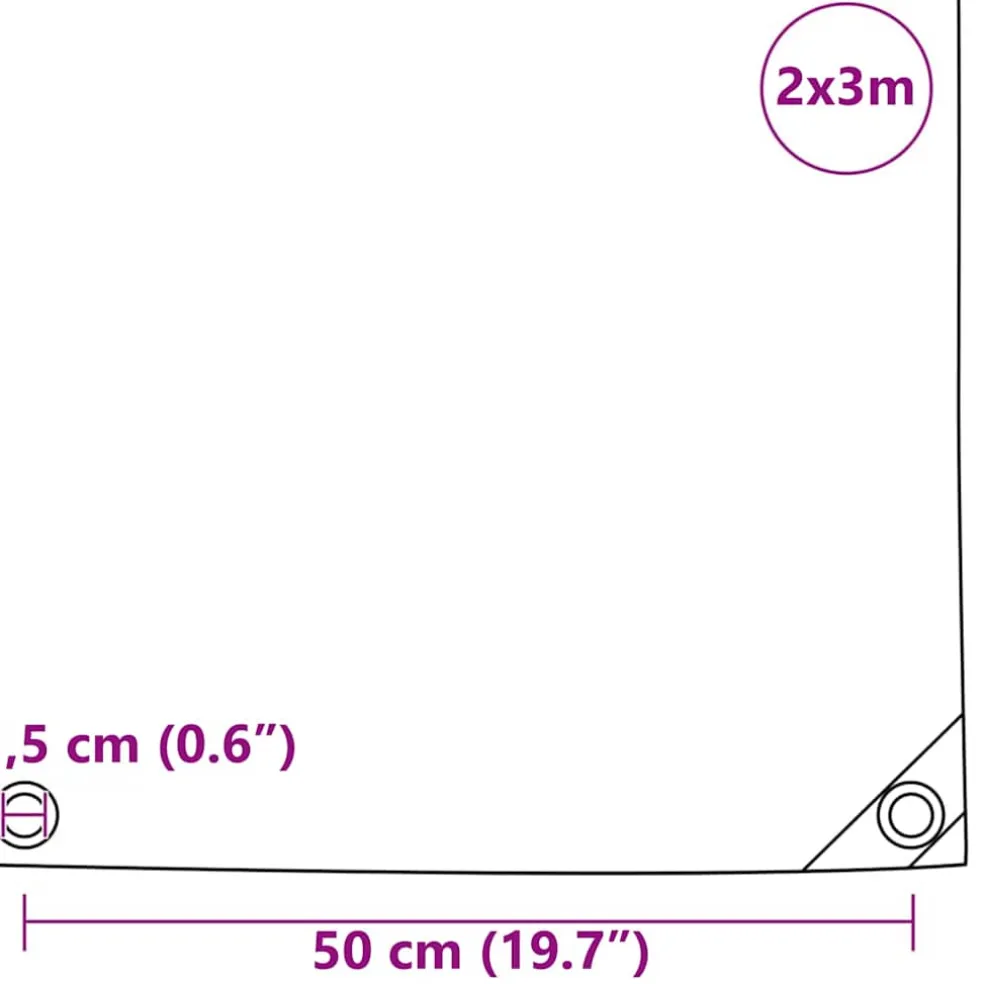 vidaXL Zeil 650g / m² Bruin 2 x 3 m Canvas met PVC-coating