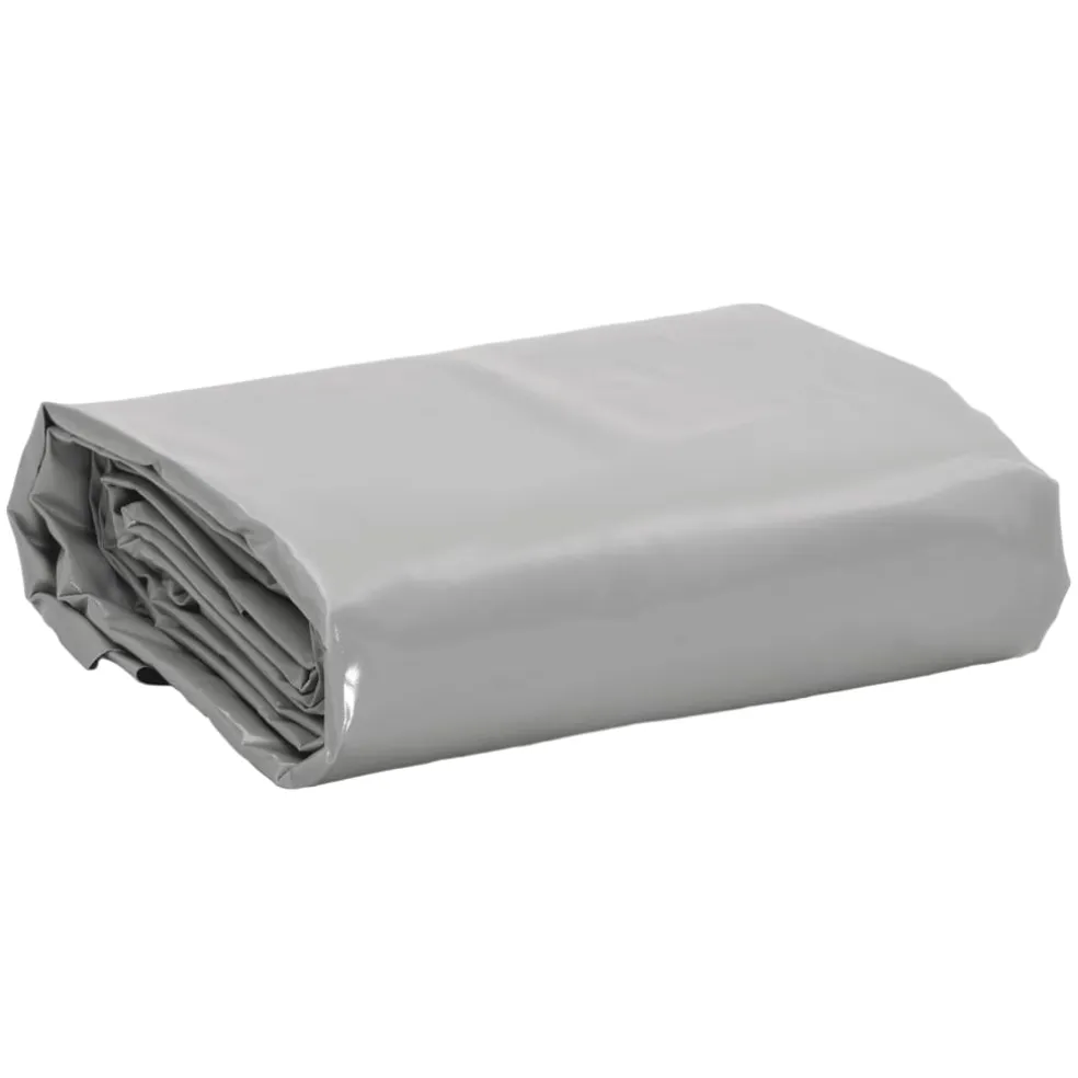 vidaXL Zeil 650g / m² Grijs 2 x 3 m Canvas met PVC-coating