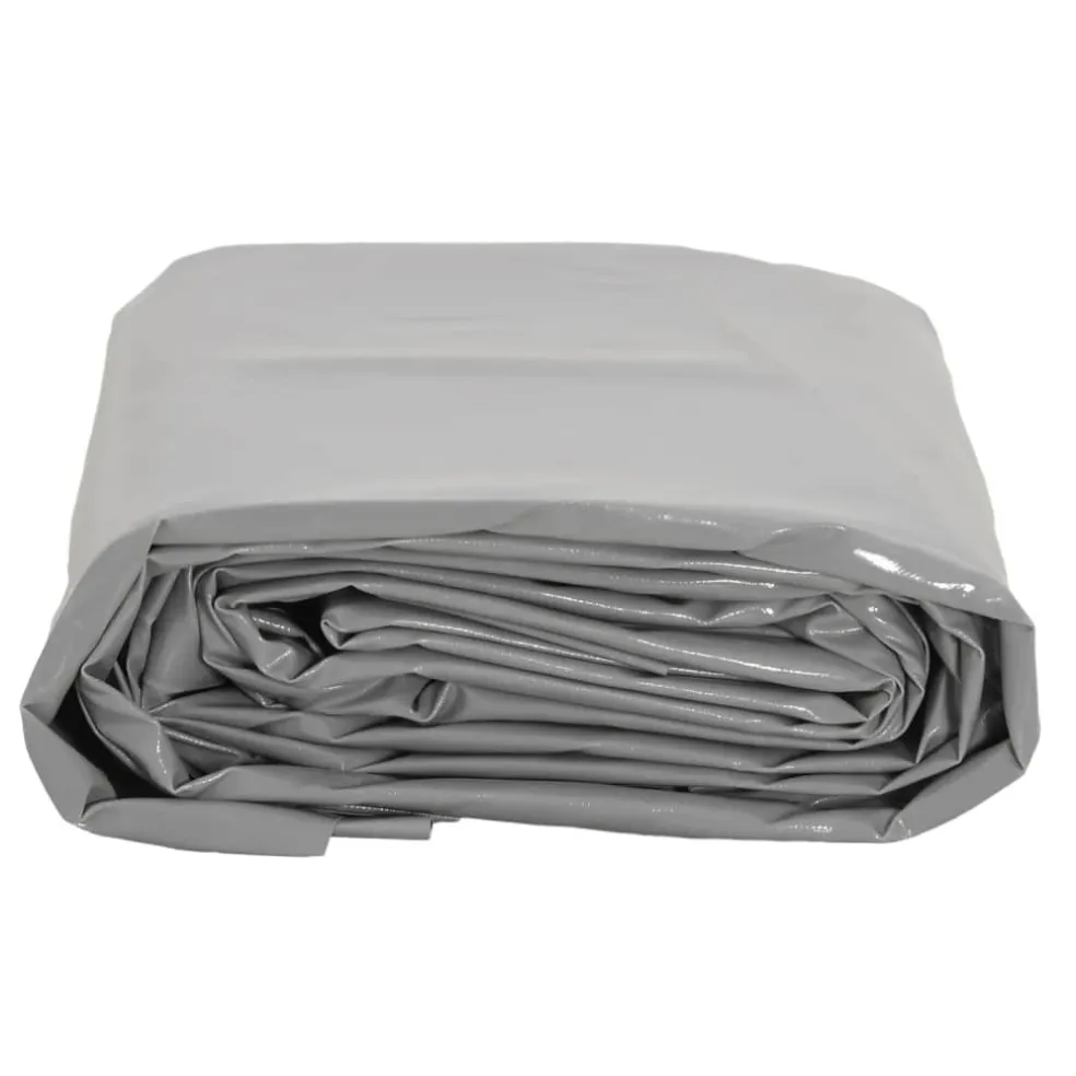 vidaXL Zeil 650g / m² Grijs 2 x 3 m Canvas met PVC-coating