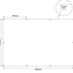 vidaXL Zeil met Oogjes Antraciet Grijs 2 x 3 m 180 gsm PE