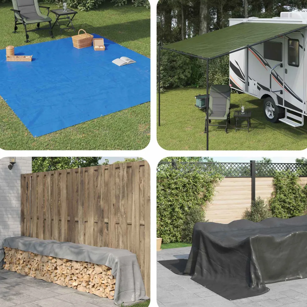 vidaXL Zeil met Oogjes Antraciet Grijs 2 x 3 m 260 gsm PE