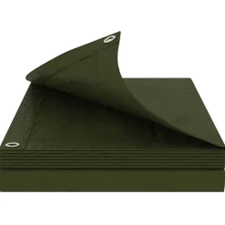 vidaXL Zeil met Oogjes Groen 2 x 3 m 260 gsm PE