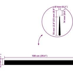 vidaXL Zelfklevende Deurborstels 2 st Zwart 100 cm Aluminium Legering