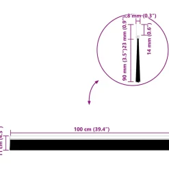 vidaXL Zelfklevende Deurborstels 2 st Zilver 100 cm Aluminium Legering