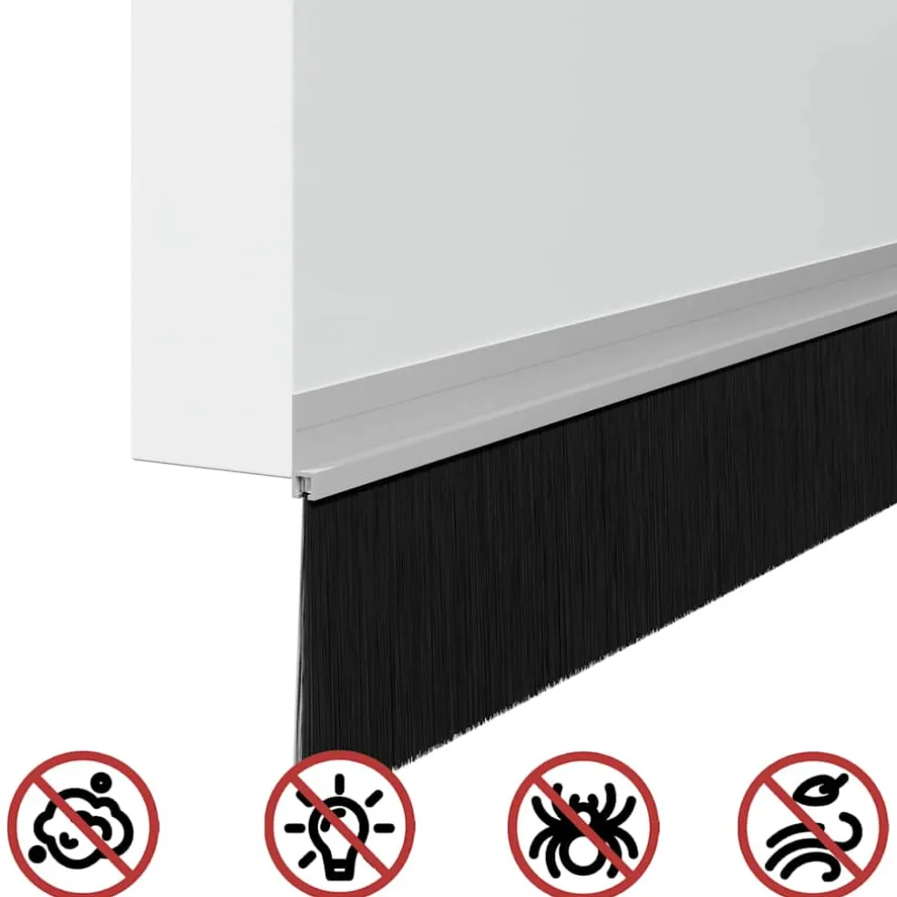 vidaXL Zelfklevende Deurborstels 2 st Zilver 100 cm Aluminium Legering