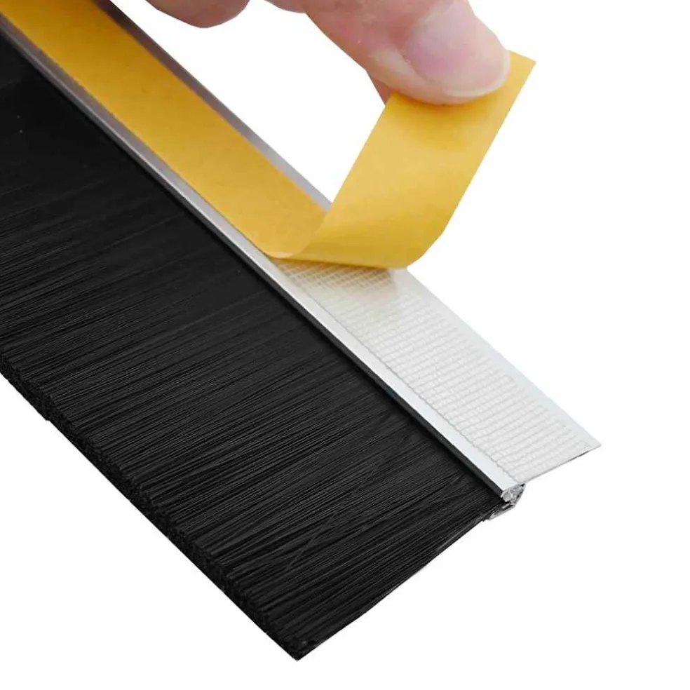 vidaXL Zelfklevende Deurborstels 2 st Zilver 100 cm Aluminium Legering