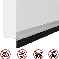 vidaXL Zelfklevende Deurborstels 2 st Zwart 100 cm Aluminium Legering