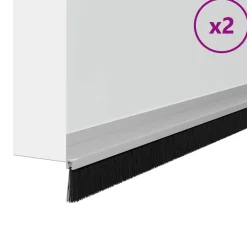 vidaXL Zelfklevende Deurborstels 2 st Zilver 100 cm Aluminium Legering