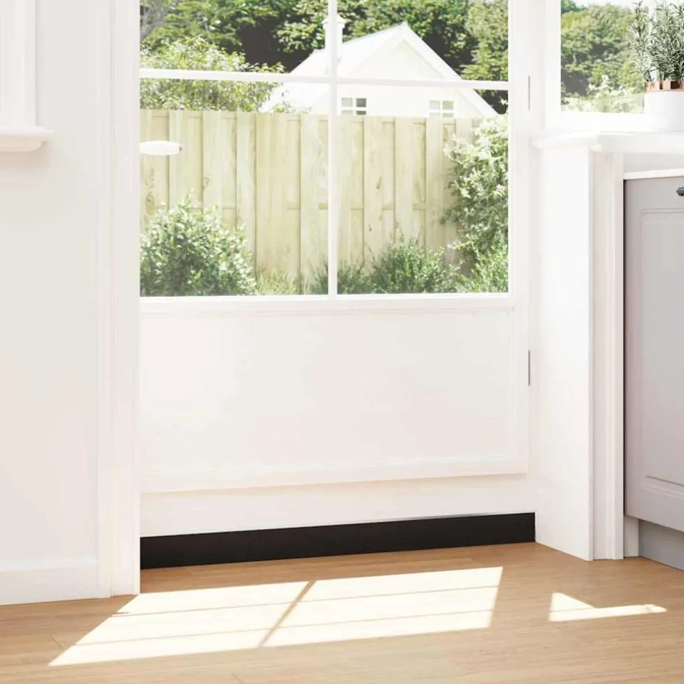 vidaXL Zelfklevende Deurborstels 2 st Zwart 100 cm Aluminium Legering
