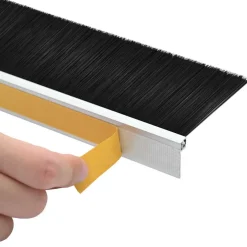 vidaXL Zelfklevende Deurborstels 2 st Zwart 100 cm Aluminium Legering