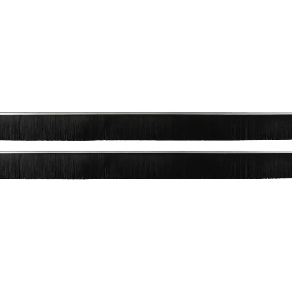 vidaXL Zelfklevende Deurborstels 2 st Zwart 100 cm Aluminium Legering
