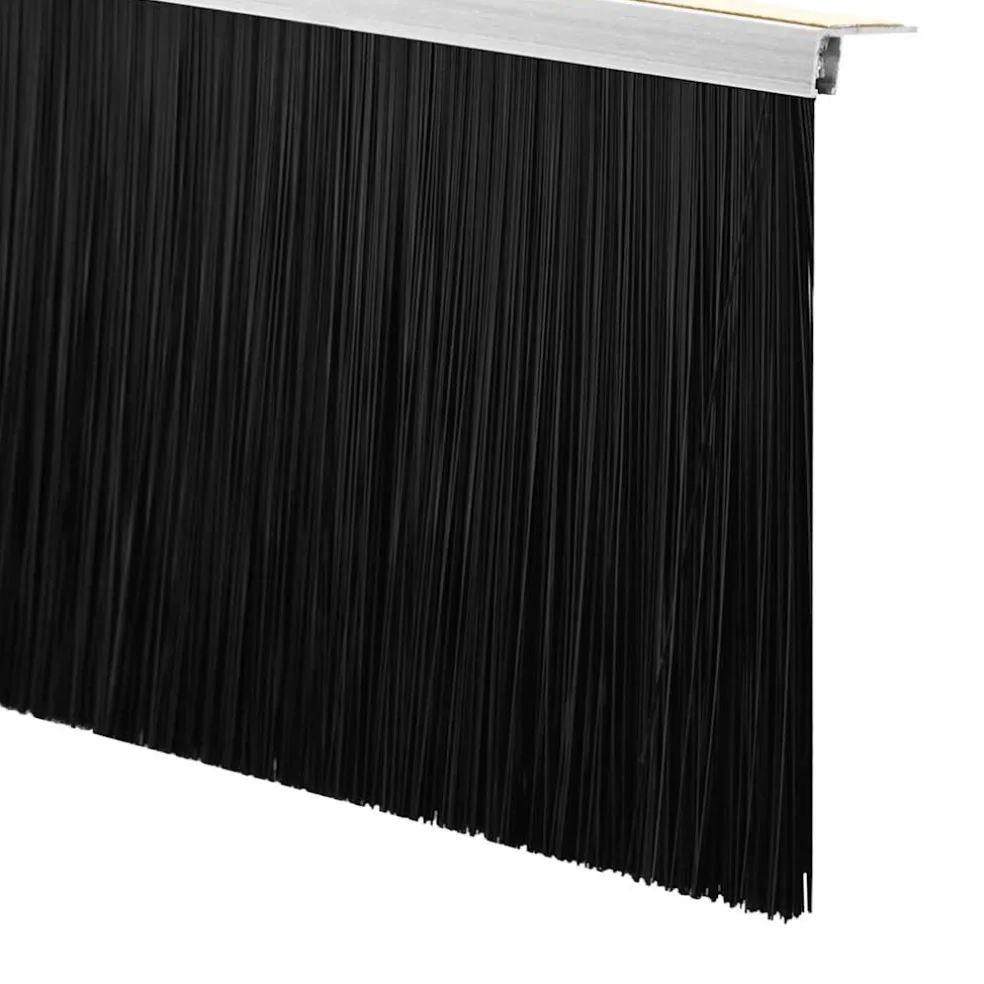 vidaXL Zelfklevende Deurborstels 2 st Zwart 100 cm Aluminium Legering