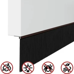 vidaXL Zelfklevende Deurborstels 2 st Bruin 100 cm Aluminium Legering