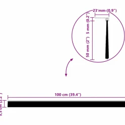 vidaXL Zelfklevende Deurborstels 2 st zilver 100 cm Aluminium Legering