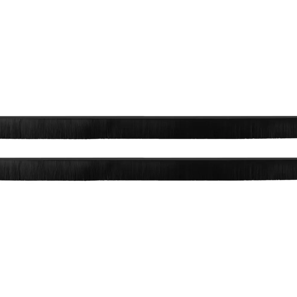 vidaXL Zelfklevende Deurborstels 2 st Zwart 100 cm Aluminium Legering