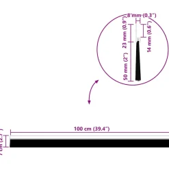 vidaXL Zelfklevende Deurborstels 2 st Wit 100 cm Aluminium Legering