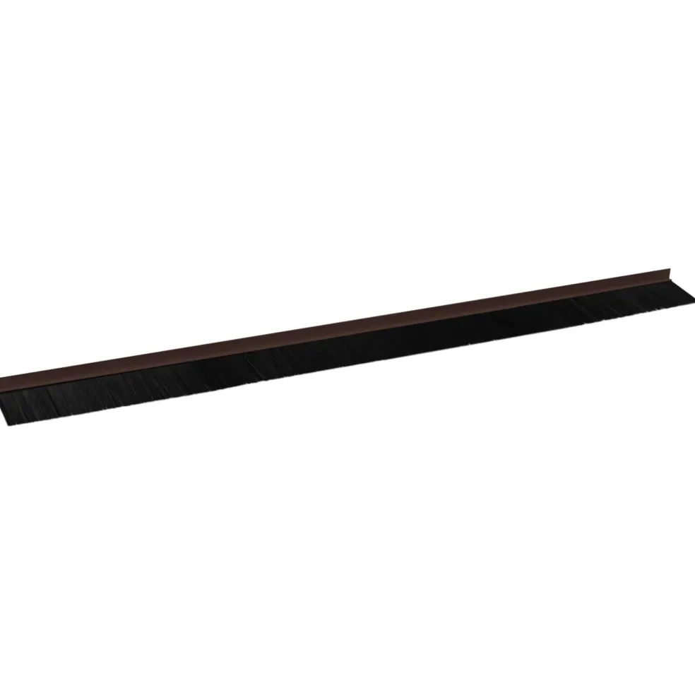 vidaXL Zelfklevende Deurborstels 2 st Bruin 100 cm Aluminium Legering