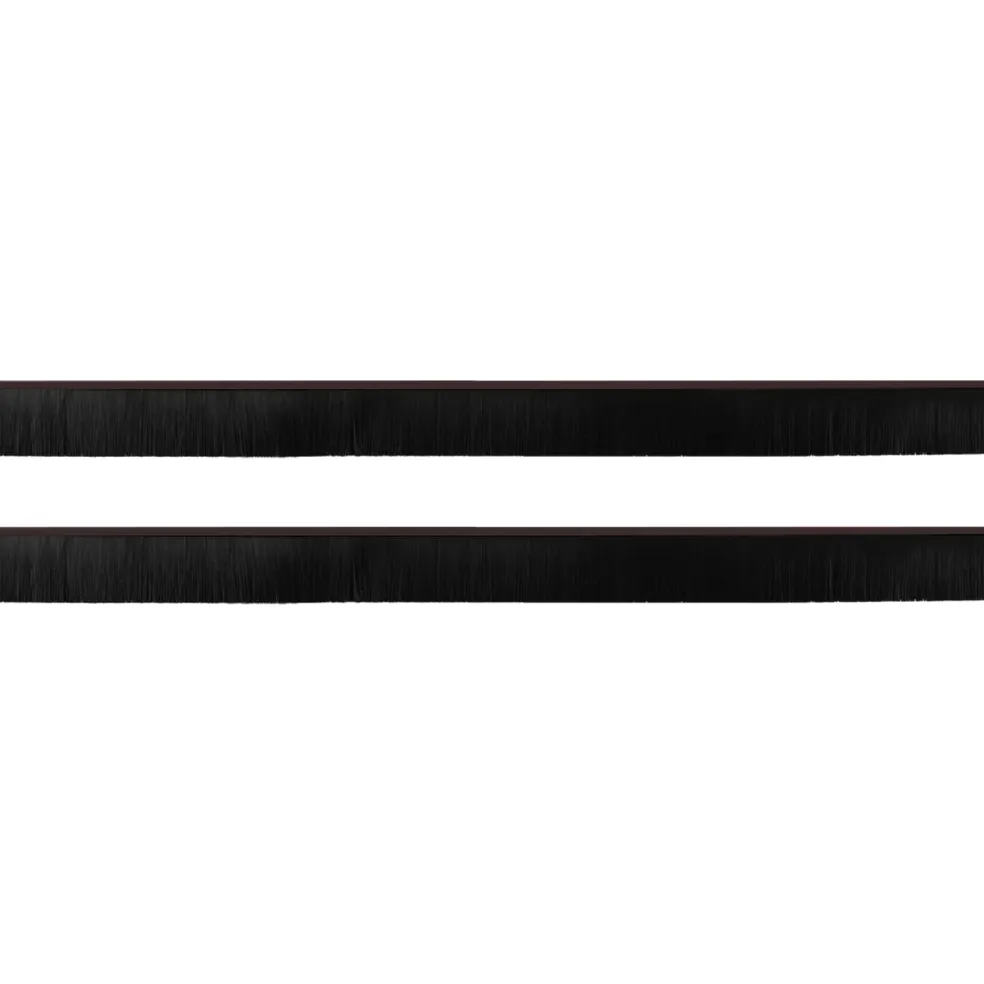 vidaXL Zelfklevende Deurborstels 2 st Bruin 100 cm Aluminium Legering