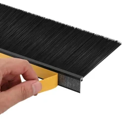 vidaXL Zelfklevende Deurborstels 2 st Zwart 100 cm Aluminium Legering