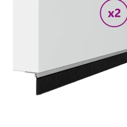 vidaXL Zelfklevende Deurborstels 2 st zilver 100 cm Aluminium Legering