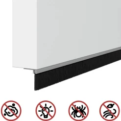 vidaXL Zelfklevende Deurborstels 2 st zilver 100 cm Aluminium Legering