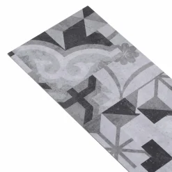 vidaXL Zelfklevende PVC Vloerplanken Grijs Patroon 30,5 x 61 cm 28 st