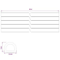 vidaXL Zelfklevende raamafdichting Zwart 12 x 10 mm 25 m EPDM-schuim