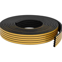 vidaXL Zelfklevende raamafdichting Zwart 12 x 10 mm 25 m EPDM-schuim