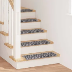 vidaXL Zelfklevende Trapmatten 15 st 65 x 21 x 4 cm Non-Slip Grijs