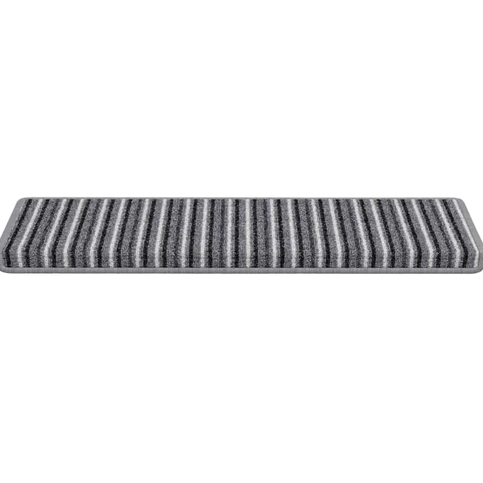 vidaXL Zelfklevende Trapmatten 15 st 65 x 21 x 4 cm Non-Slip Grijs