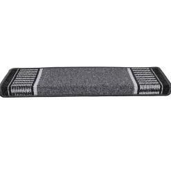 vidaXL Zelfklevende Trapmatten 15 st 65 x 21 x 4 cm Non-Slip Antraciet