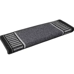 vidaXL Zelfklevende Trapmatten 15 st 65 x 21 x 4 cm Non-Slip Antraciet