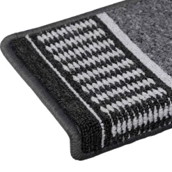 vidaXL Zelfklevende Trapmatten 15 st 65 x 21 x 4 cm Non-Slip Antraciet