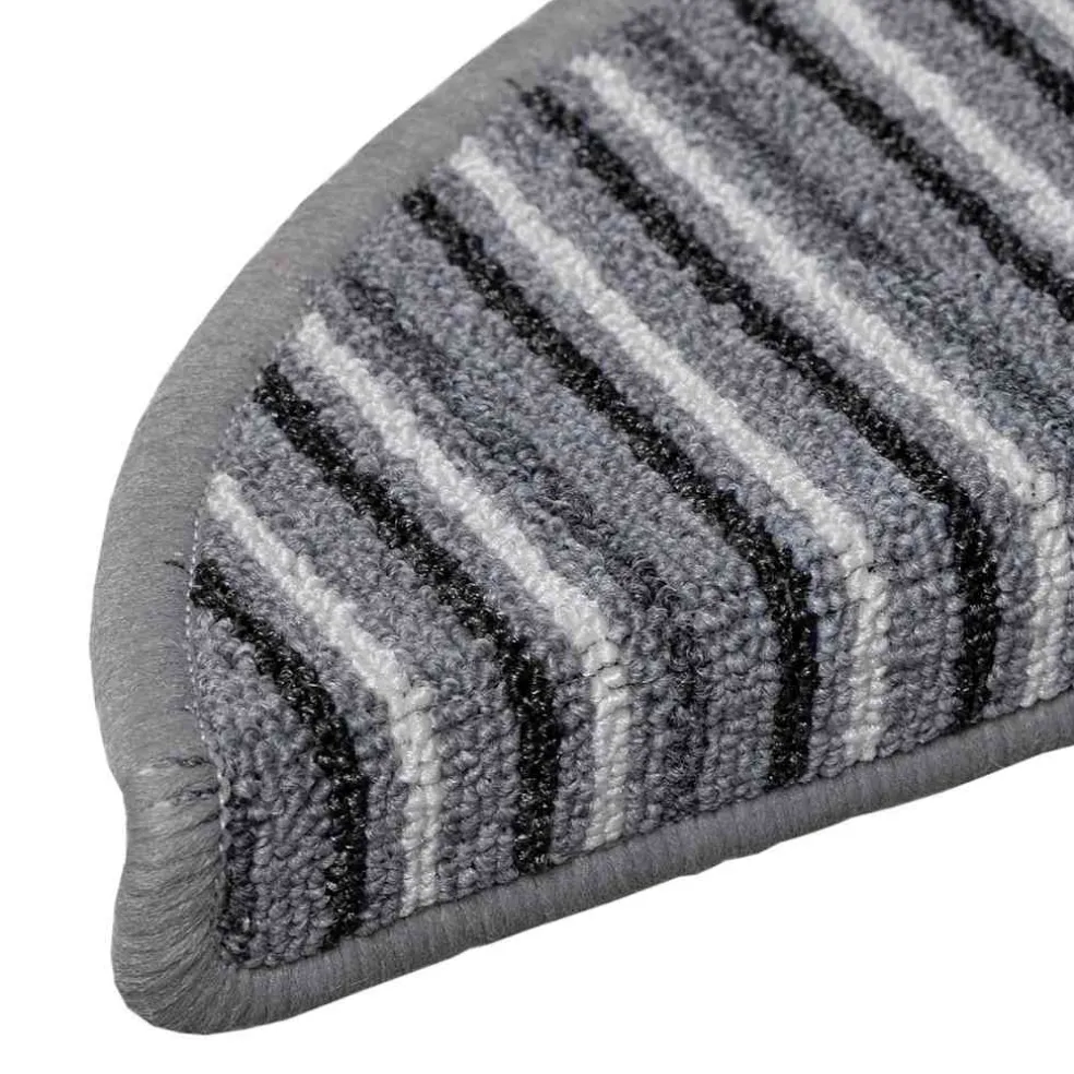 vidaXL Zelfklevende Trapmatten 15 st 56 x 17 x 3 cm Non-Slip Grijs