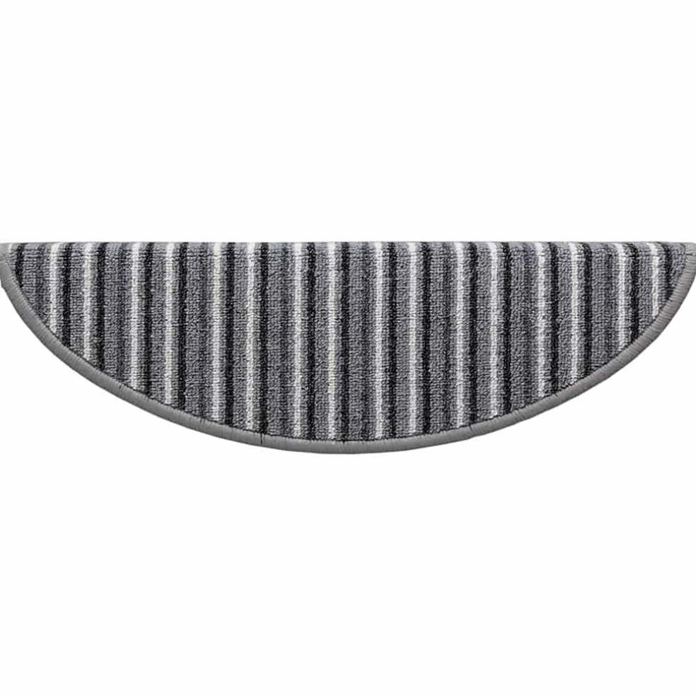 vidaXL Zelfklevende Trapmatten 15 st 56 x 17 x 3 cm Non-Slip Grijs