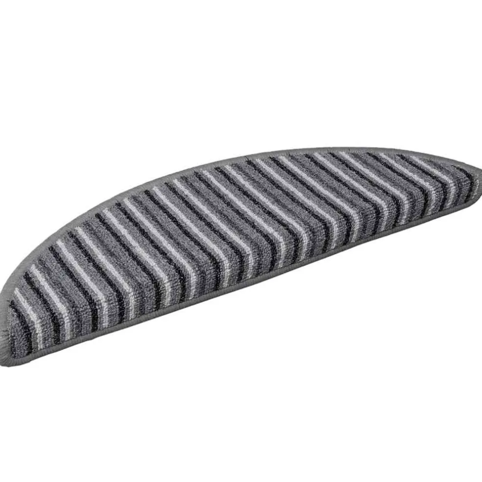 vidaXL Zelfklevende Trapmatten 15 st 56 x 17 x 3 cm Non-Slip Grijs