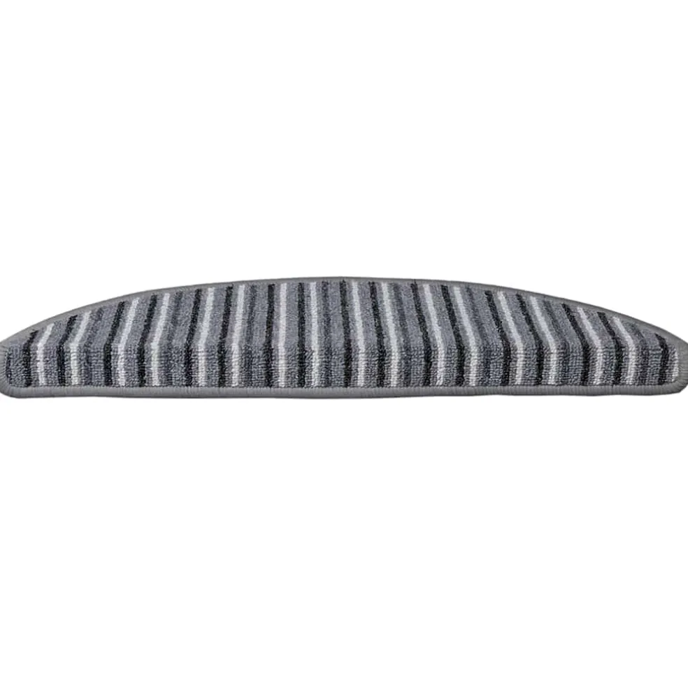 vidaXL Zelfklevende Trapmatten 15 st 56 x 17 x 3 cm Non-Slip Grijs