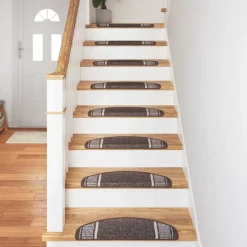 vidaXL Zelfklevende Trapmatten 15 st 65 x 21 x 4 cm Non-Slip Rood