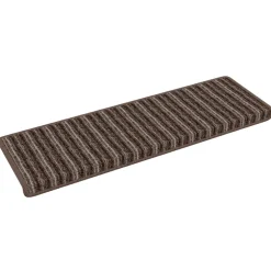 vidaXL Zelfklevende Trapmatten 15 st 65 x 21 x 4 cm Non-Slip Bruin