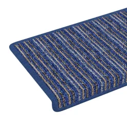 vidaXL Zelfklevende Trapmatten 15 st 65 x 21 x 4 cm Non-Slip Blauw