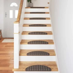 vidaXL Zelfklevende Trapmatten 15 st 56 x 17 x 3 cm Non-Slip Bruin