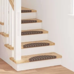 vidaXL Zelfklevende Trapmatten 15 st 56 x 17 x 3 cm Non-Slip Bruin