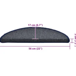 vidaXL Zelfklevende Trapmatten 30 st 56 x 17 x 3 cm Non-Slip